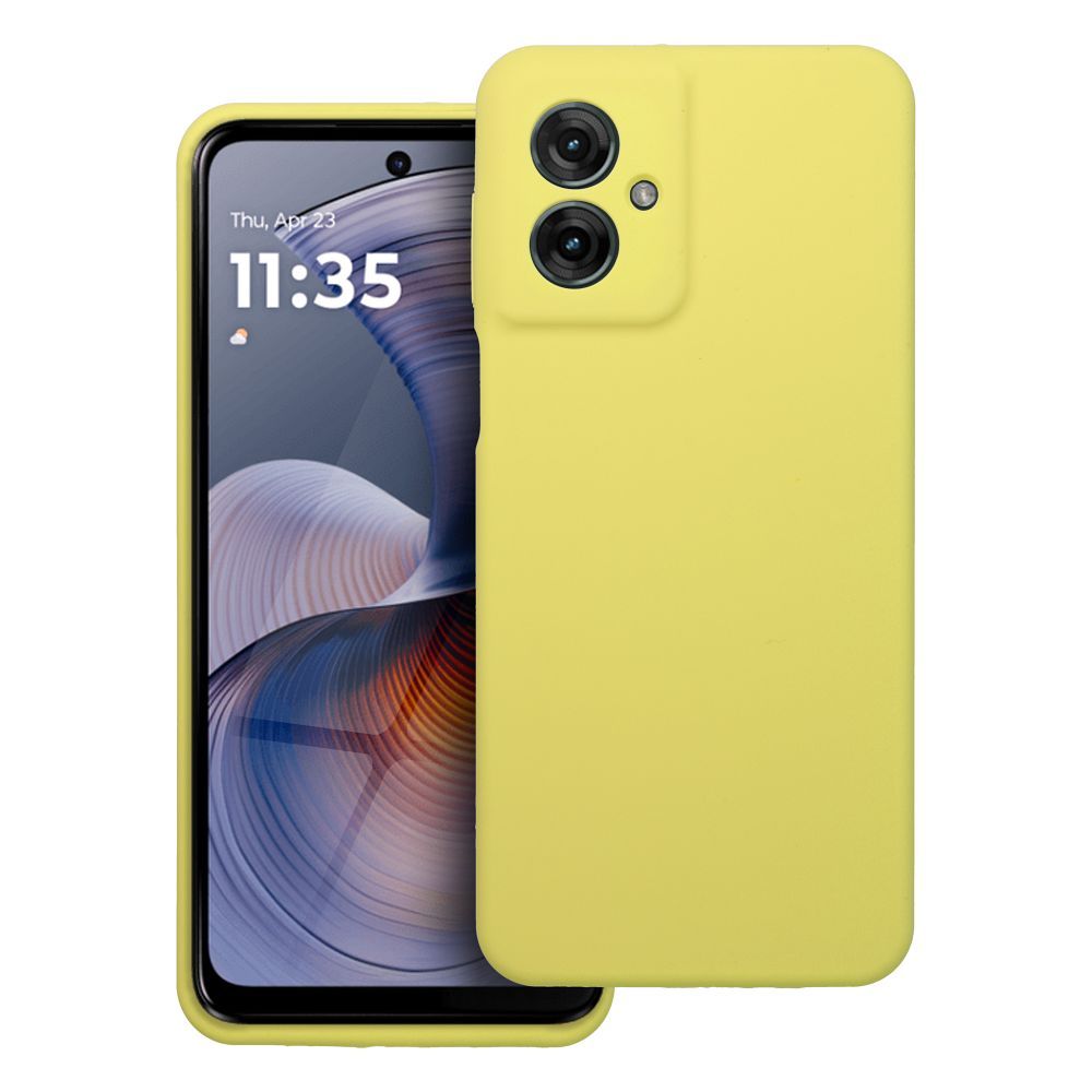 Husa pentru Motorola G55 5G Silicone 2mm (Camera Protection) Galben