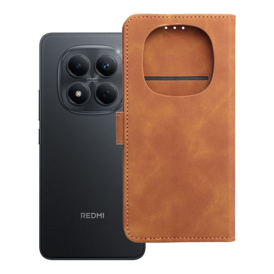 Husa Tender Book Flip pentru Xiaomi Redmi Note 15 5G Maro