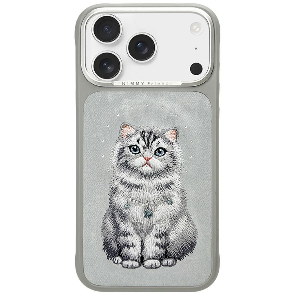 Husa Nimmy Lucky Fashion CAT Compatible cu Magsafe pentru iPhone 18 Pro Max/17 Pro Max Gri