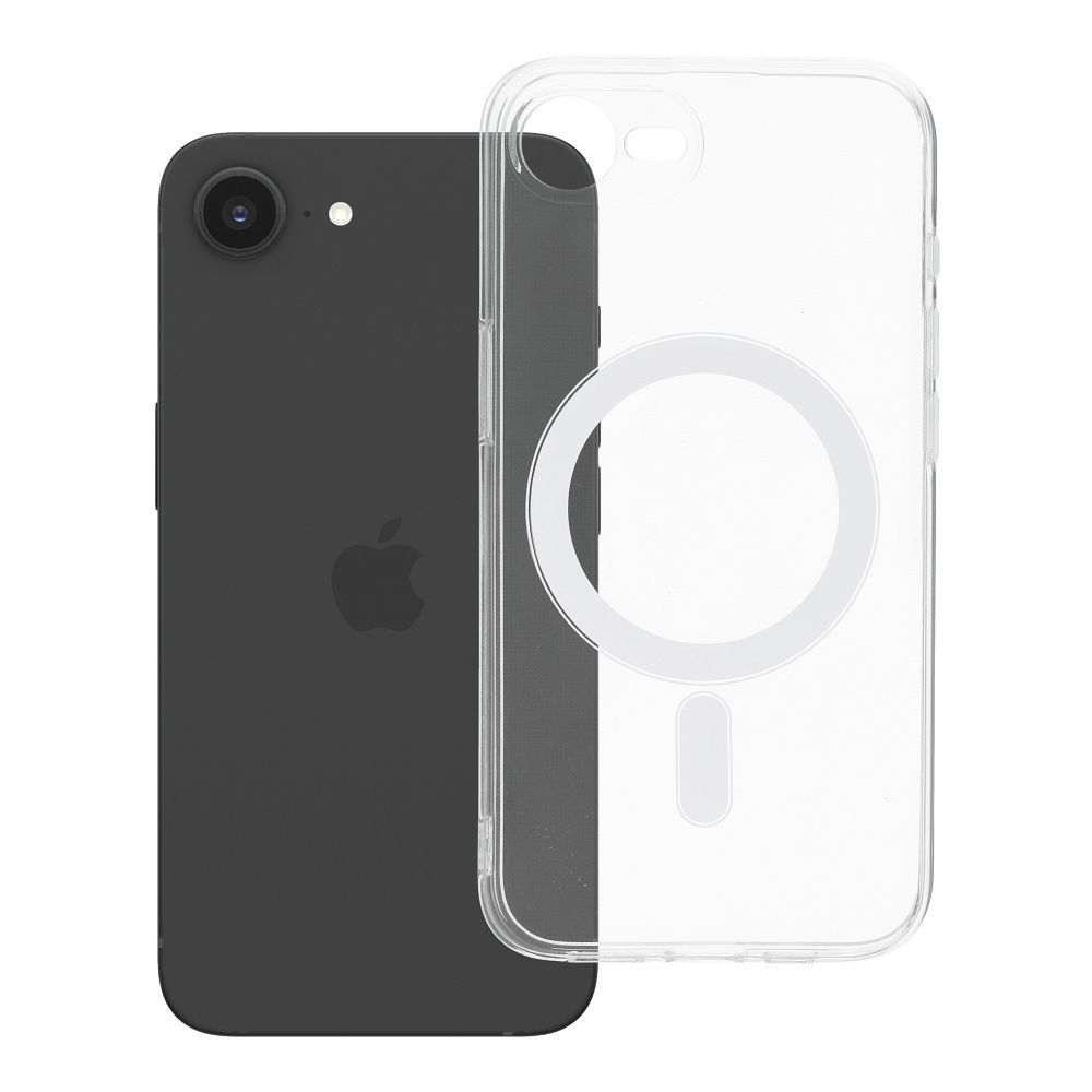 Husa Transparent 2 Mm Mag pentru iPhone 16e (SE4 2025) / 17e Compatible cu Magsafe (Camera Protection) Transparent