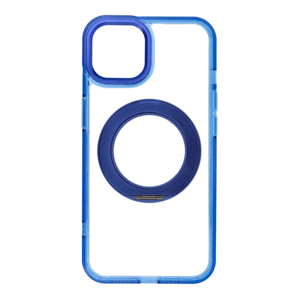 Husa pentru iPhone 13 Frame Circle Stand Compatible cu Magsafe Bleumarin