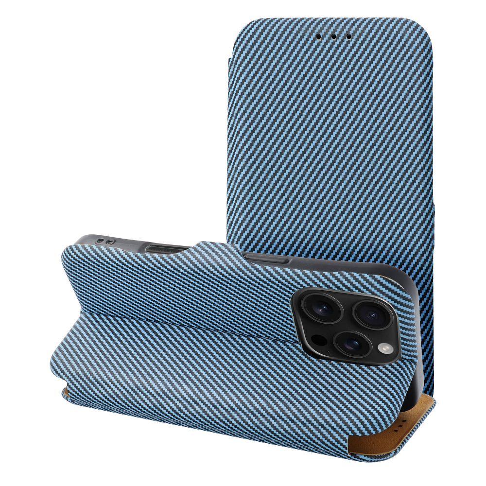 Husa Folio Side Magnet Flip pentru iPhone 14 PRO MAX Albastru