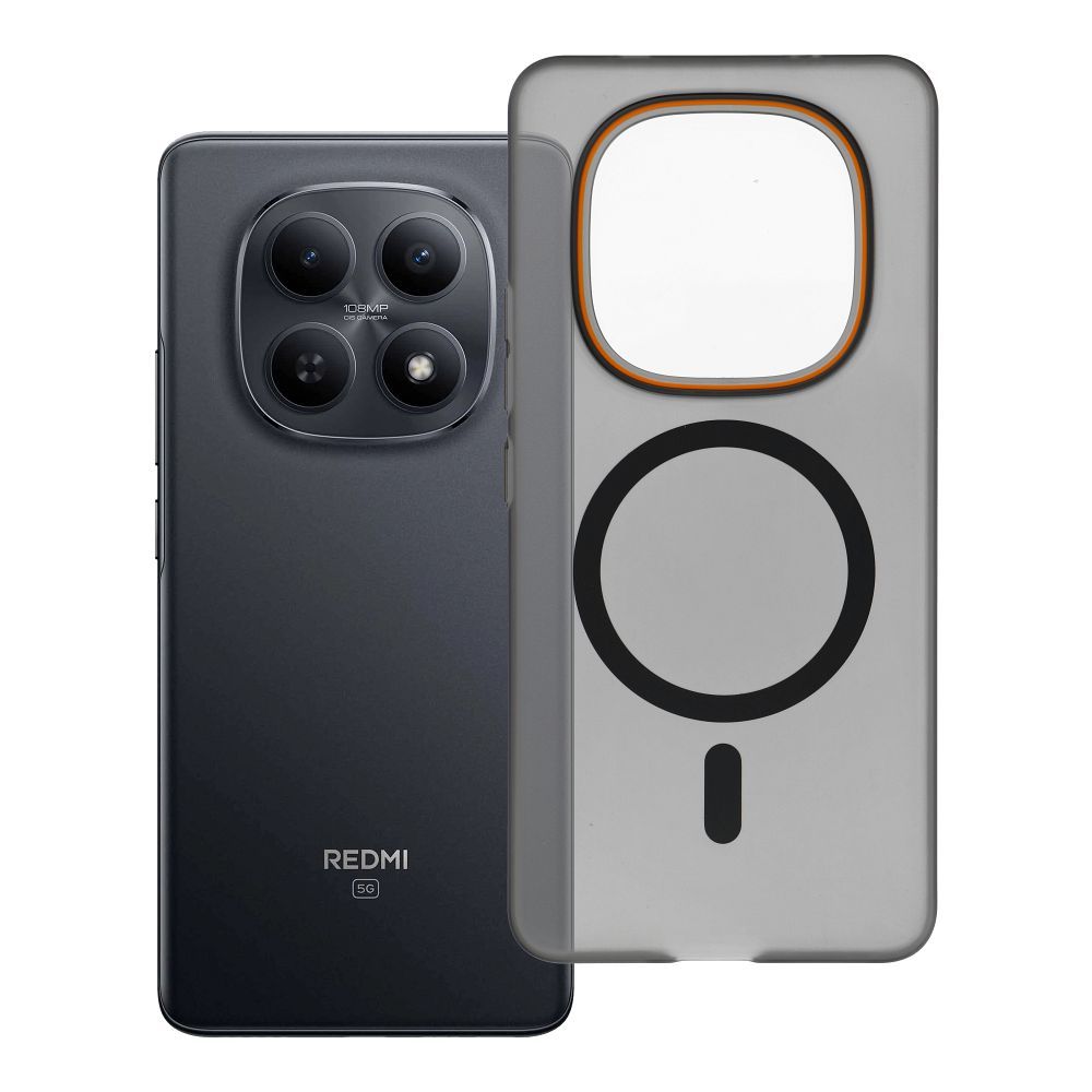 Husa Go Portocaliu pentru Xiaomi Redmi Note 15 PRO 4G Compatible cu Magsafe Negru