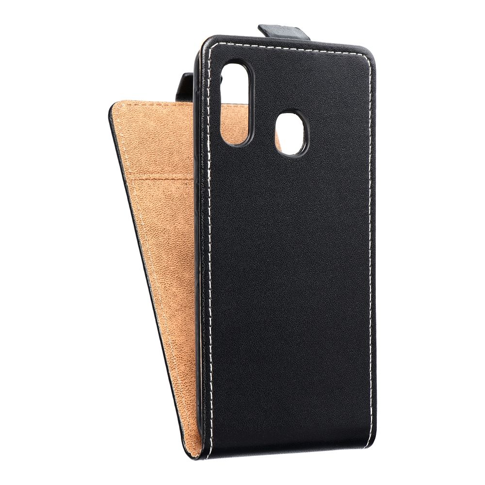 Husa Vertical Flip pentru Samsung A20e Slim Flexi Fresh Negru