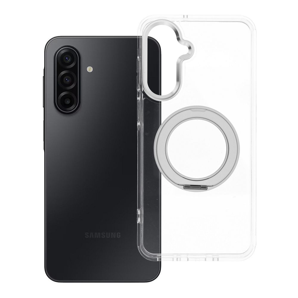 Husa pentru Samsung A17 / A18 Frame Circle Stand Compatible cu Magsafe Transparent