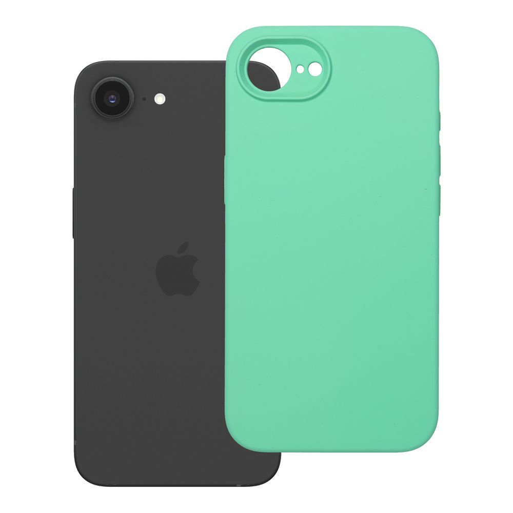 Husa pentru iPhone 16e (SE 4 2025) / 17e Silicone 2mm (Camera Protection) Mint