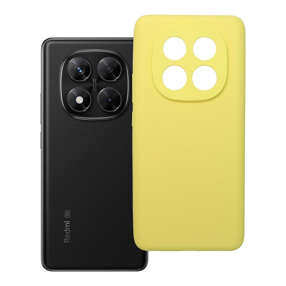 Husa pentru Xiaomi Redmi Note 14 PRO 5G Silicone 2mm (Camera Protection) Galben