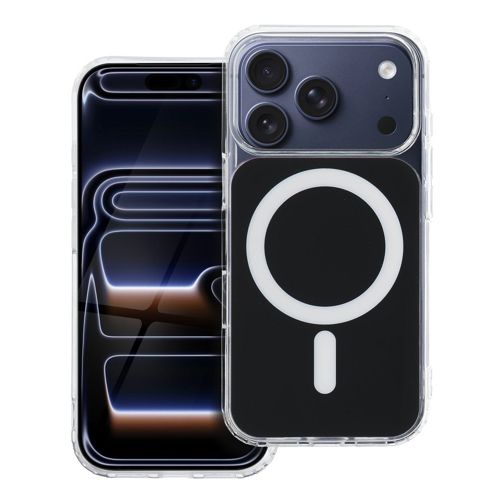 Husa Transparent Fusion Mag pentru iPhone 17 Pro / 18 Pro (Low Camera Edge) Compatible cu Magsafe Negru