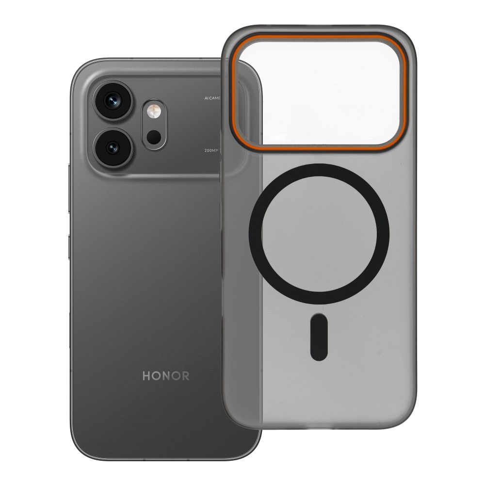 Husa Go Portocaliu pentru Honor 600 / 600 PRO Compatible cu Magsafe Negru