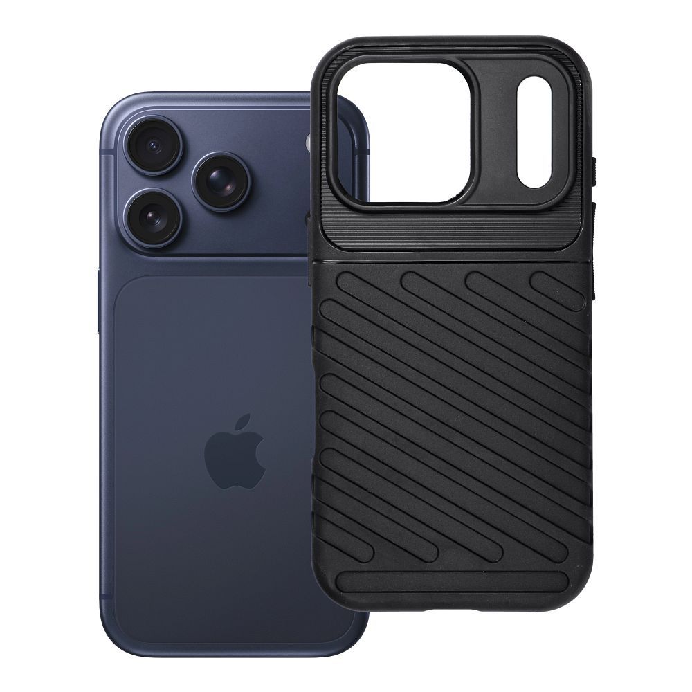Husa Thunder pentru iPhone 17 Pro / 18 Pro (Low Camera Edge) Negru