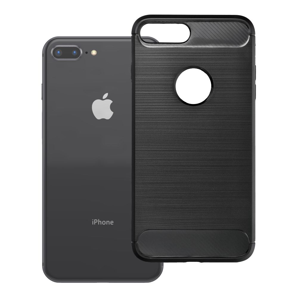 Husa Carbon 2.0 pentru iPhone 7 Plus / 8 Plus Negru