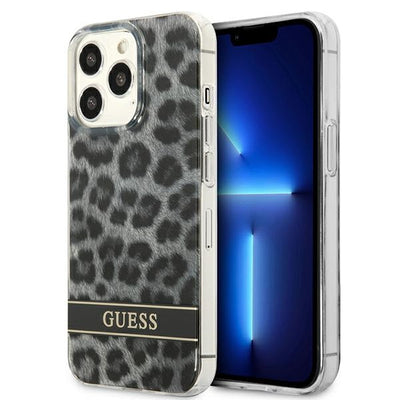 Husa Guess iPhone 13 Pro / 13 6.1" Gri/Gri Hardcase Leopard