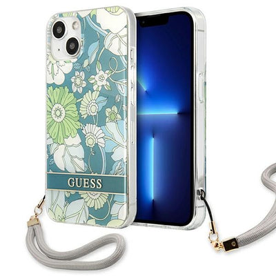 Curea Guess iPhone 13 Mini 5.4" Verde/Verde Hardcase Flower