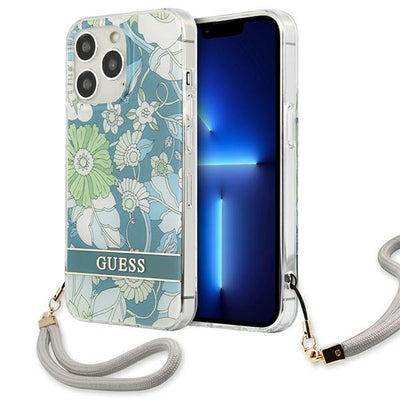 Curea Guess iPhone 13 Pro Max 6.7" Verde/Verde Hardcase Flower