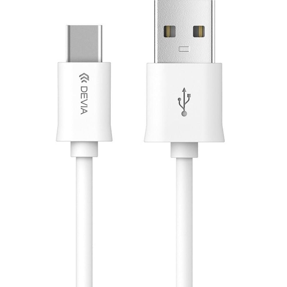 Cablu Devia Smart Ec082 USB - Usb-c 1,0 M 2,1A Alb