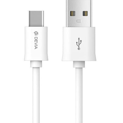 Cablu Devia Smart Ec082 USB - Usb-c 1,0 M 2,1A Alb