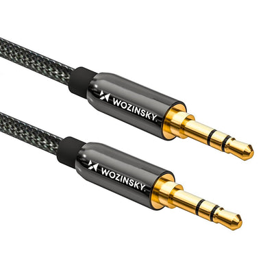 Cablu Wozinsky Universal Mini Jack 2x AUX 3 M Negru
