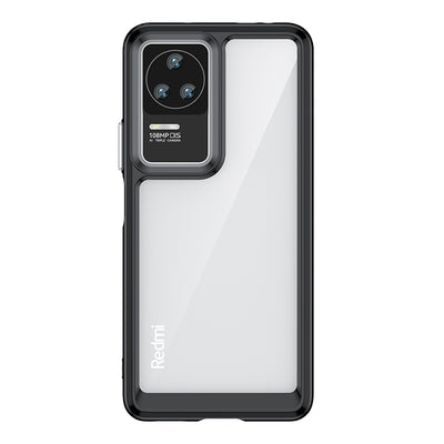 Husa Outer Space pentru Xiaomi Poco F4 5G Cover cu A Flexible Frame Negru