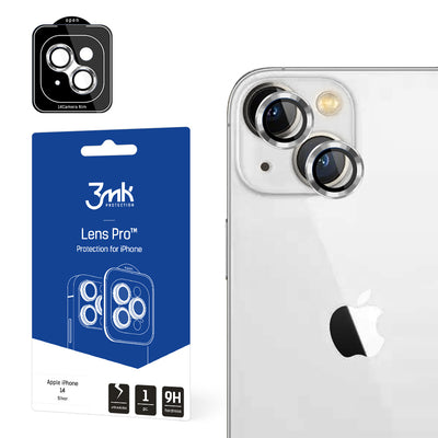 Folie Camera sticla pentru iPhone 14 9H pentru 3mk lentila Protection Pro Series lentila - Argintiu