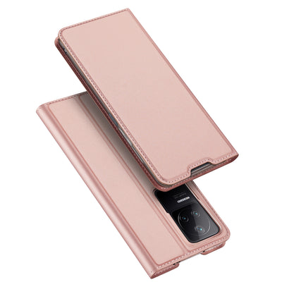 Husa Dux Ducis Skin Pro Holster Cover Flip Cover pentru Xiaomi Poco F4 5G Roz