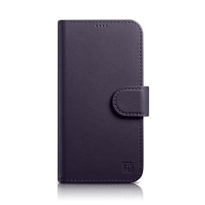 Husa Icarer Wallet 2in1 Cover iPhone 14 Plus Anti-rfid Leather Flip Mov inchis (Wmi14220727-dp)