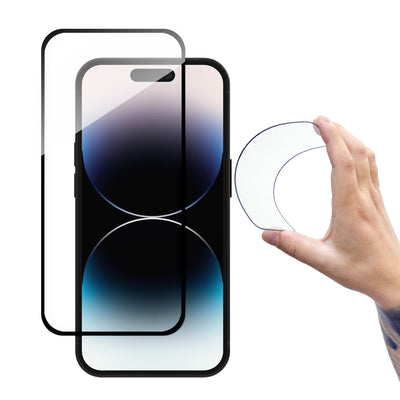 Folie Wozinsky Full Cover Flexi Nano Glass sticla pentru iPhone 14 Pro Max Flexible cu A Negru Frame