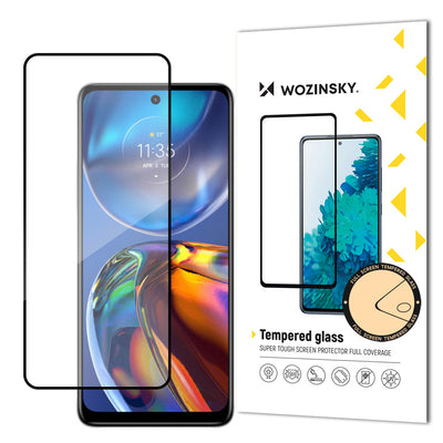 Folie Wozinsky Super Durable Full Glue sticla Full Screen cu Frame Husa Friendly Motorola Moto E32 Negru