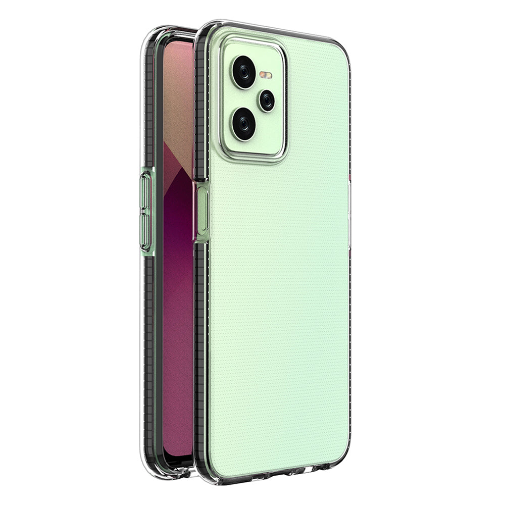 Husa Spring pentru Realme C35 Silicone Cover cu Frame Negru