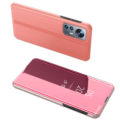 Husa Transparent View Cover pentru Xiaomi 12 Lite Cover cu A Flap Roz