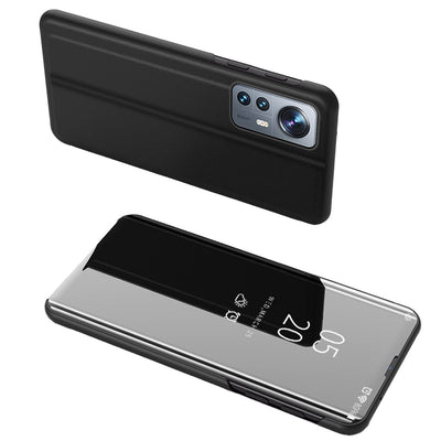 Husa Transparent View Cover pentru Xiaomi 12 Lite Cover cu A Flap Negru