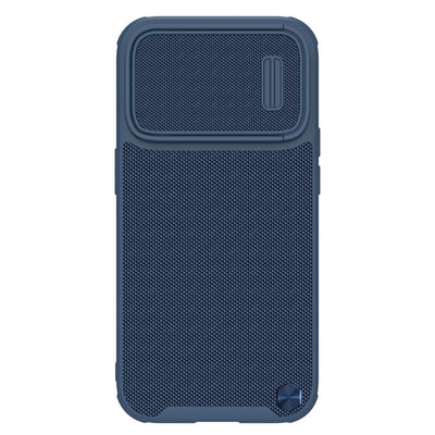 Husa Nillkin Textured S iPhone 14 Pro Max Armored Cover cu Camera Cover Albastru