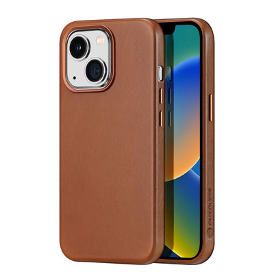 Husa Dux Ducis Naples iPhone 14 Plus Magnetic Leather Magsafe Maro