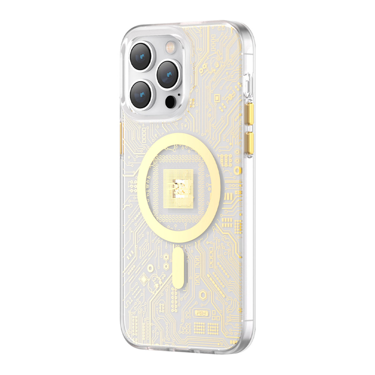 Husa Kingxbar PQY Geek Series Magnetic pentru iPhone 14 Plus Magsafe Auriu