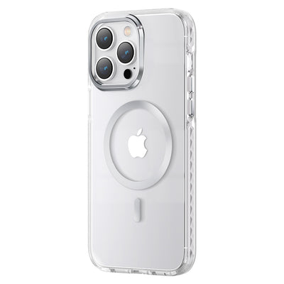 Husa Kingxbar PQY Ice Crystal Series Magnetic pentru iPhone 14 Plus Magsafe Argintiu