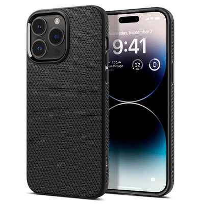 Husa Spigen Liquid Air iPhone 14 Pro - Matte Negru