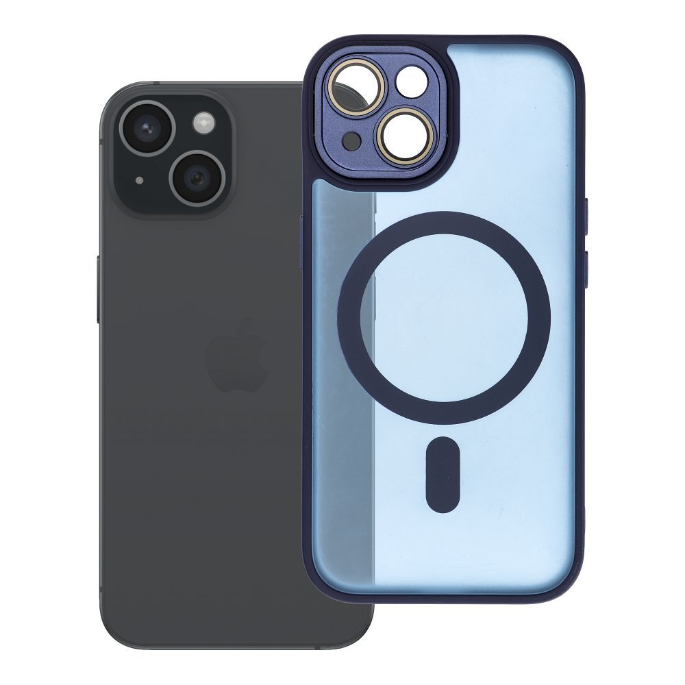 Husa Variete Mag pentru iPhone 15 Compatible cu Magsafe Bleumarin