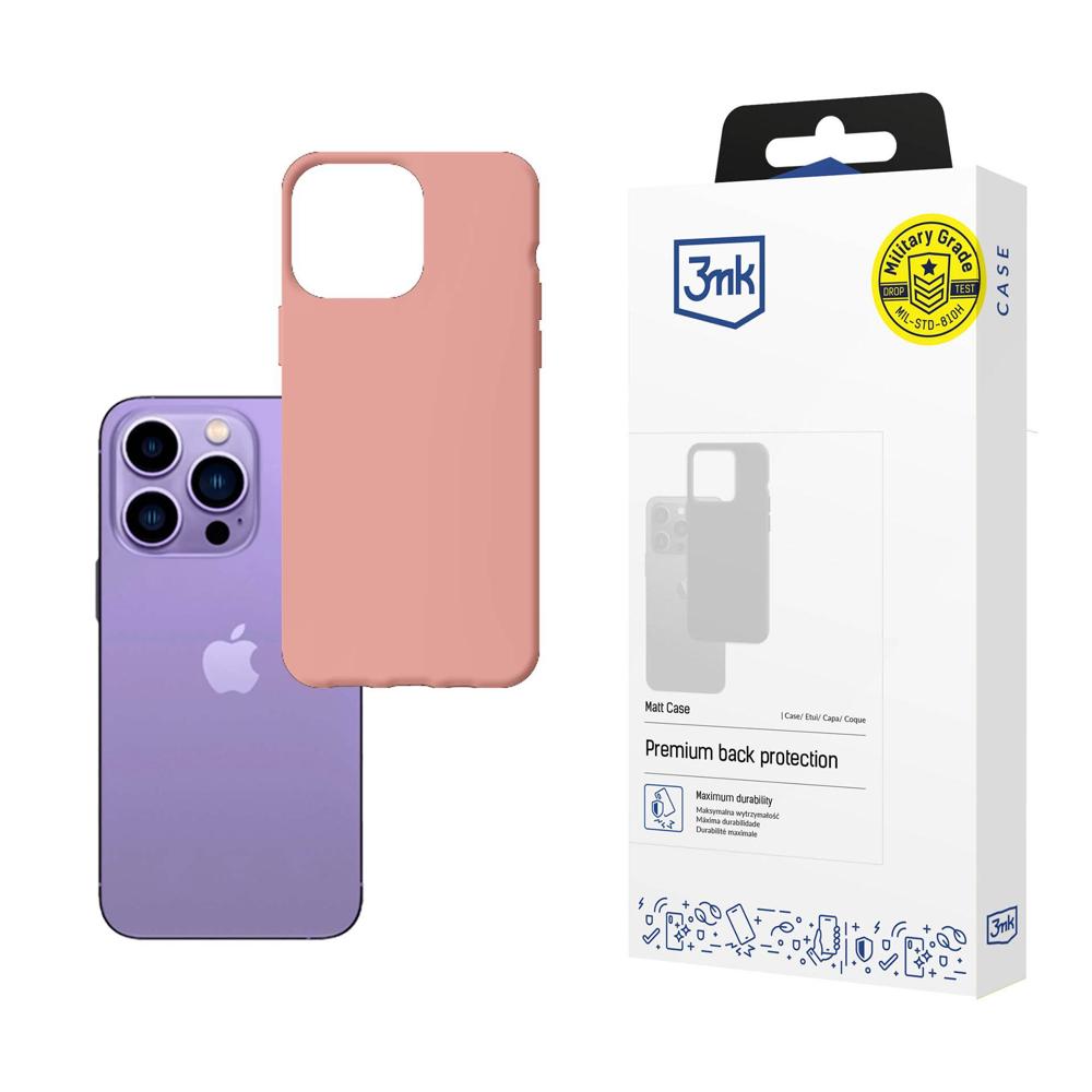 Husa pentru iPhone 14 Pro From The 3mk Matt Series - Roz