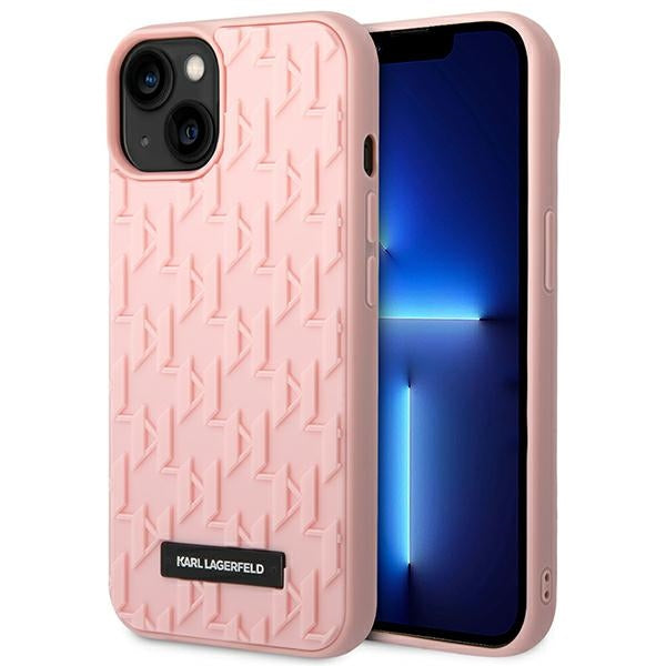 Husa Karl Lagerfeld 3D Monogram pentru iPhone 14 Plus - Roz