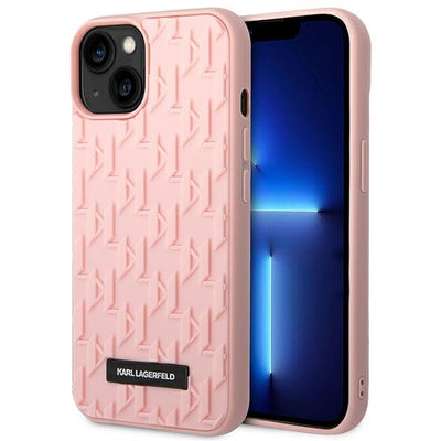 Husa Karl Lagerfeld 3D Monogram pentru iPhone 14 Plus - Roz