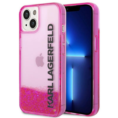Husa Karl Lagerfeld Liquid Glitter Elong pentru iPhone 14 Plus - Roz