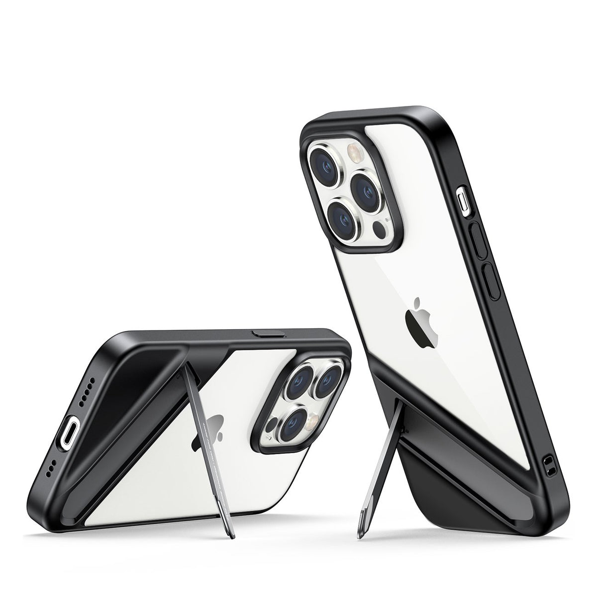 Husa Ugreen Lp635 Kickstand Protective Hard Cover cu Gel Frame And Built-in Stand pentru iPhone 14 Pro Negru (90926)