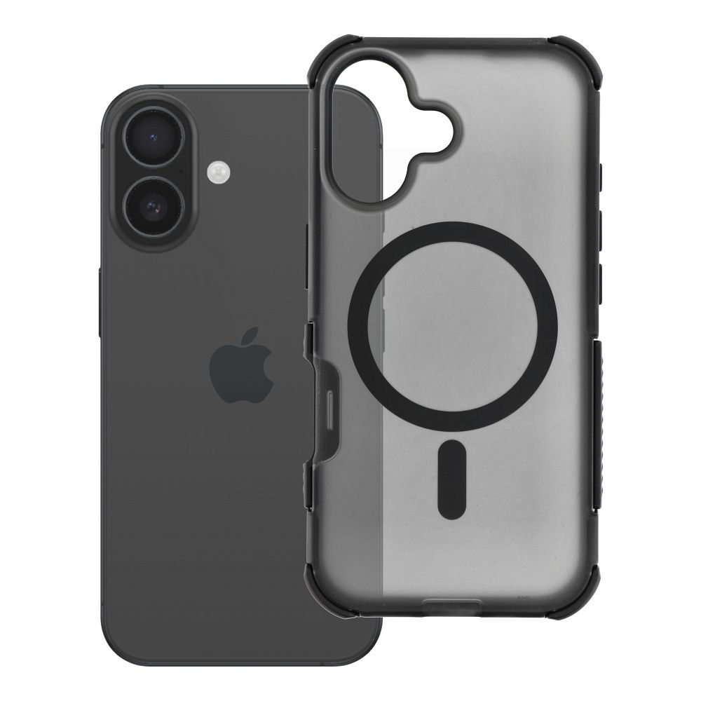 Husa Forcell pentru iPhone 16 F-protect Bumperx Premium Compatible cu Magsafe Negru
