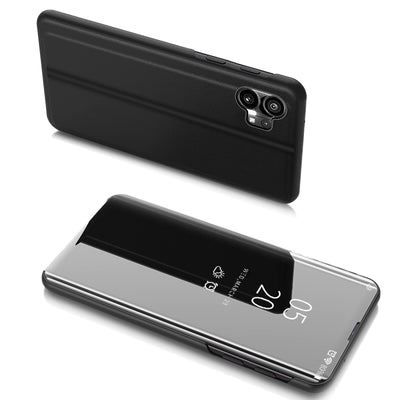 Husa Transparent View pentru Nothing Phone 1 Flip Negru
