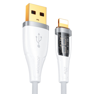 Cablu Joyroom Star-cloud Series A3 Usb-a / Lightning 2.4A 1.2m cu Smart Switch - Alb