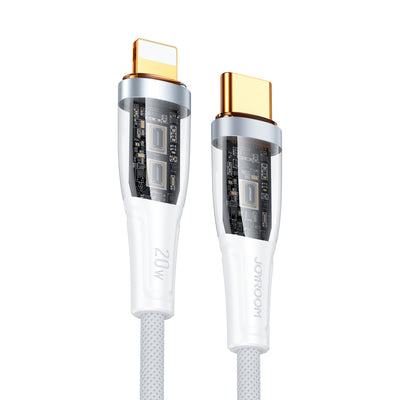 Cablu Joyroom Star-cloud Series A3 Usb-c / Lightning 20W 1.2m cu Smart Switch - Alb