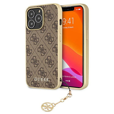 Husa Guess Guhcp13lgf4gbr iPhone 13 Pro / 13 6.1 "Maro / Maro Hardcase 4G Charms Collection