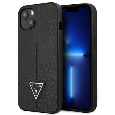 Husa Guess iPhone 13 Mini 5,4 "Negru / Negru Hardcase Saffianotriangle Logo