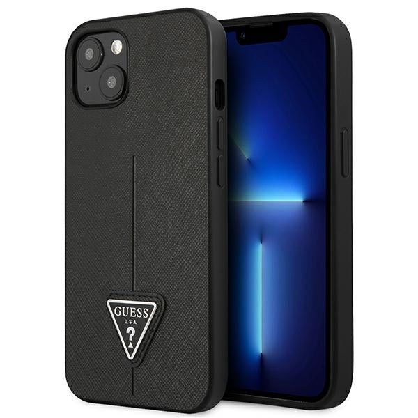 Husa Guess iPhone 13 Mini 5,4 "Negru / Negru Hardcase Saffianotriangle Logo