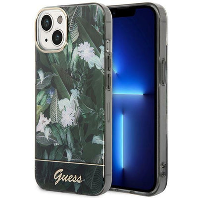 Husa Guess iPhone 14 Plus 6.7" Verde/Verde Hardcase Jungle Collection