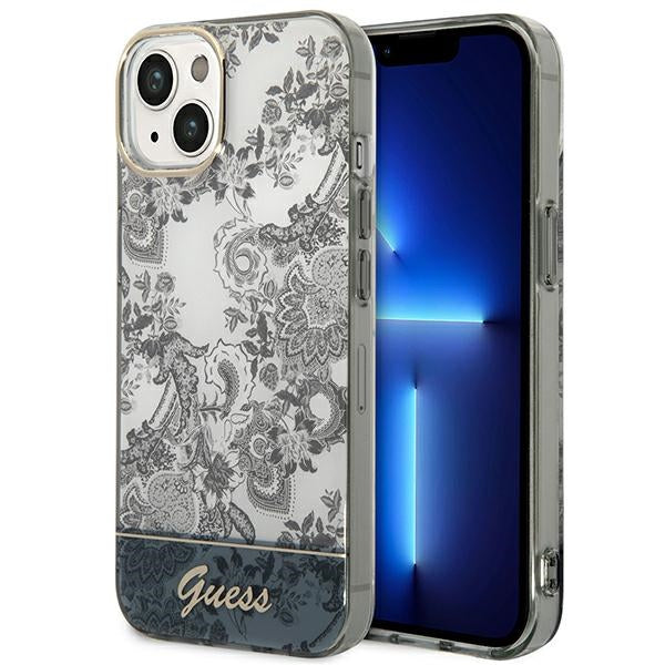Husa Guess iPhone 14 Plus 6.7 "Gri / Gri Hardcase Porcelain Collection